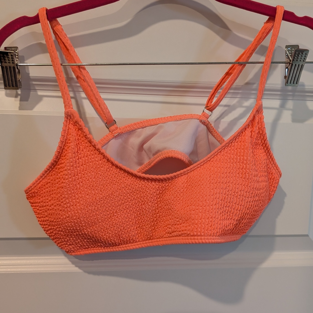 Orange Textured Women's Swimsuit